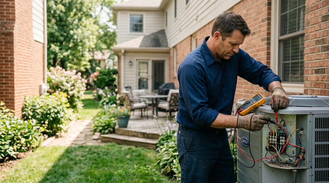 HVAC technician working near Geneseo, NY